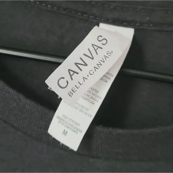 Bella + Canvas "Just Here to Get Drunk"  Dark Grey Tee Size Medium - Picture 3 of 5